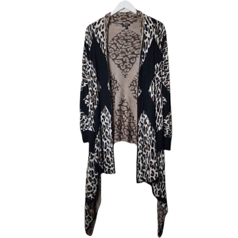 XoXo Animal Print Waterfall Cardigan(Size Medium)